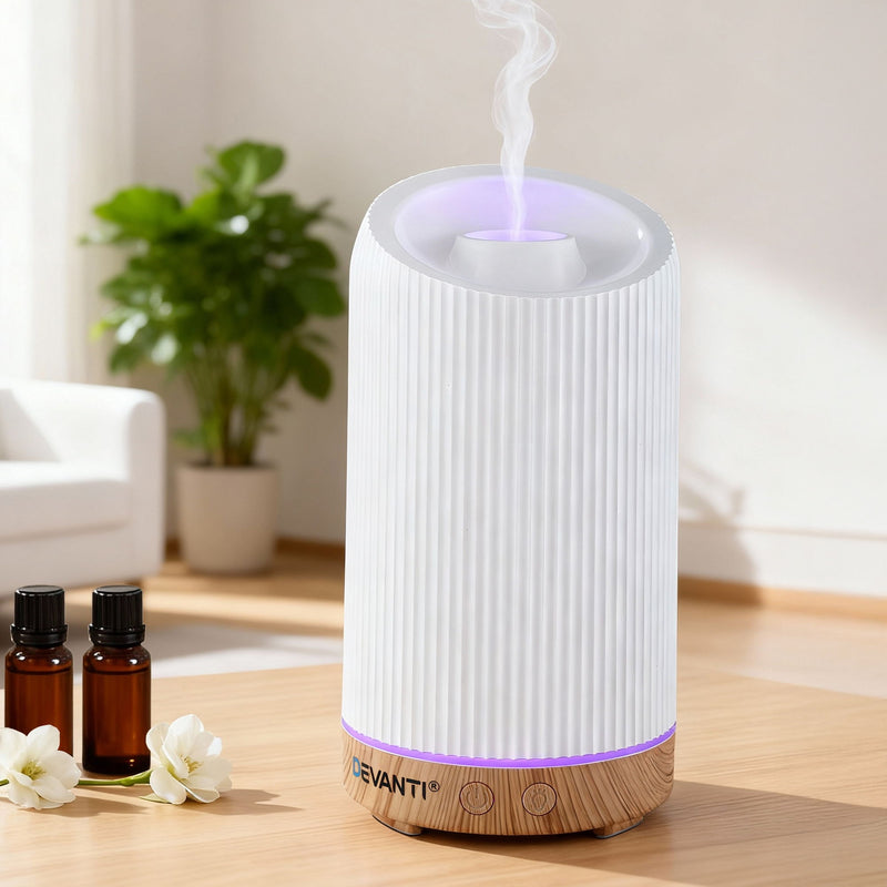 Devanti Ultrasonic Aroma Diffuser 200ml Humidifier LED Lights Iron