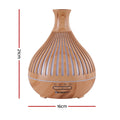 Devanti 400ml Ultrasonic Aroma Diffuser LED Humidifier Wood