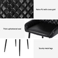 Artiss Dining Chairs x2 Retro PU Leather Black Kitchen Cafe