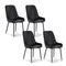 Artiss 4x Dining Chairs Retro PU Leather Black Kitchen Lounge
