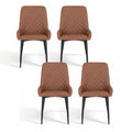 Artiss 4x Dining Chairs PU Leather Retro Brown Kitchen Café