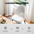 Artiss Dining Chair Boucle Sherpa Set of 2