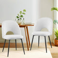 Artiss Dining Chair Boucle Sherpa Set of 2