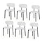Artiss Dining Chairs Set of 6 Sherpa Boucle White