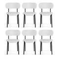 Artiss Dining Chairs Set of 6 Sherpa Boucle White