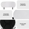 Artiss Dining Chairs Set of 6 Sherpa Boucle White