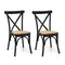 Artiss 2x Rattan Dining Chairs Wooden Kitchen Cafe Lounge Rubber Wood
