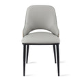 Artiss Dining Chair PU Leather Kitchen Lounge Grey Accent
