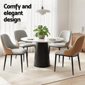 Artiss 4x Dining Chairs PU Leather Grey Kitchen Lounge Cafe