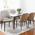 Artiss 4x Dining Chairs PU Leather Grey Kitchen Lounge Cafe