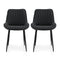 Artiss 2x Dining Chairs Retro PU Leather Black Kitchen Cafe Seat