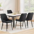 Artiss 4x Dining Chairs Black Retro PU Leather Kitchen Cafe Seat