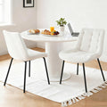 Artiss Dining Chairs Velvet Tufted Kitchen Lounge Accent 2PC Beige