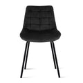 Artiss 2x Velvet Dining Chairs Black Tufted Kitchen Cafe