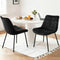 Artiss 2x Velvet Dining Chairs Black Tufted Kitchen Cafe