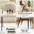 Artiss Dining Chairs Set of 2 Linen Fabric Soft Upholstered Chairs Beige