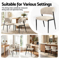 Artiss Dining Chairs Set of 4 Linen Fabric Soft Upholstered Chairs Beige