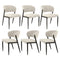 Artiss Dining Chairs Set of 6 Linen Fabric Soft Upholstered Chairs Beige