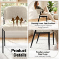 Artiss Dining Chairs Set of 6 Linen Fabric Soft Upholstered Chairs Beige
