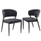 Artiss Dining Chairs Set of 2 Linen Fabric Soft Upholstered Chairs Charcoal