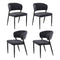 Artiss Dining Chairs Set of 4 Linen Fabric Soft Upholstered Chairs Charcoal