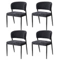 Artiss Dining Chairs Set of 4 Linen Fabric Soft Upholstered Chairs Charcoal