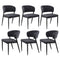 Artiss Dining Chairs Set of 6 Linen Fabric Soft Upholstered Chairs Charcoal