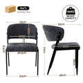 Artiss Dining Chairs Set of 6 Linen Fabric Soft Upholstered Chairs Charcoal