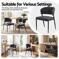Artiss Dining Chairs Set of 6 Linen Fabric Soft Upholstered Chairs Charcoal