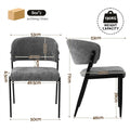 Artiss Dining Chairs Set of 4 Linen Fabric Soft Upholstered Chairs Grey