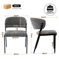 Artiss Dining Chairs Set of 6 Linen Fabric Soft Upholstered Chairs Grey