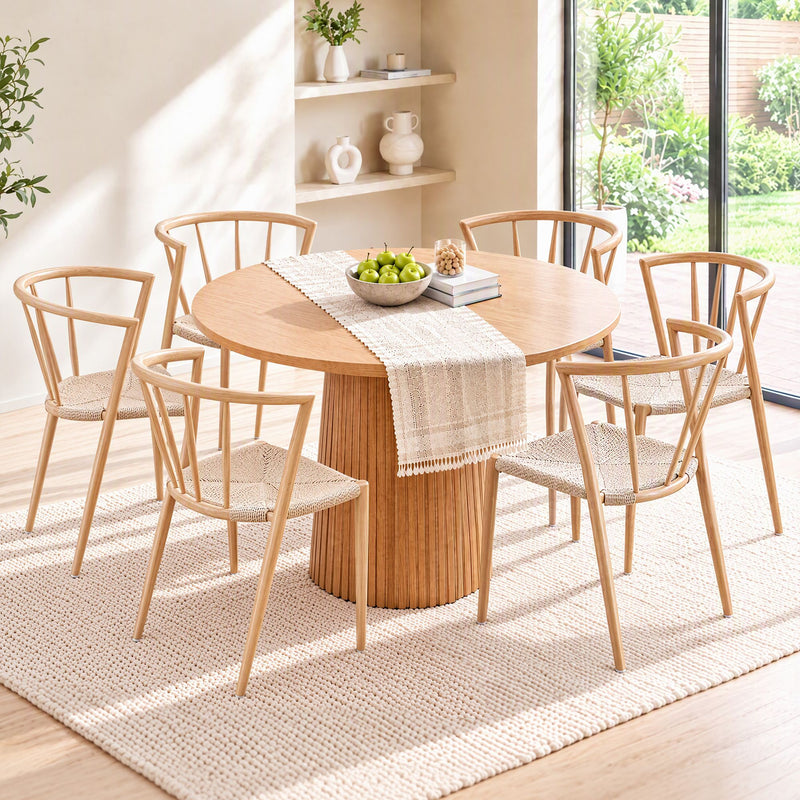 Artiss Dining Chairs Set of 6, Leisure Accent Chair for Living Room & Balcony Spindle Back