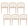 Artiss Dining Chairs Set of 6, Leisure Accent Chair for Living Room & Balcony Spindle Back