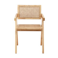 Artiss Dining Chair Wooden Rattan Seat Rubber Wood Frame