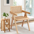 Artiss Dining Chair Wooden Rattan Seat Rubber Wood Frame