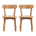Artiss 2x Dining Chairs Wooden Kitchen Accent Cafe Lounge Rubber Wood