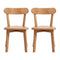 Artiss 2x Dining Chairs Wooden Kitchen Accent Cafe Lounge Rubber Wood