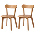 Artiss 2x Dining Chairs Wooden Kitchen Accent Cafe Lounge Rubber Wood