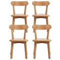 Artiss 4x Dining Chairs Wooden Cafe Lounge Rubber Wood Kitchen Seat