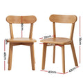 Artiss 4x Dining Chairs Wooden Cafe Lounge Rubber Wood Kitchen Seat