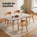 Artiss 4x Dining Chairs Wooden Cafe Lounge Rubber Wood Kitchen Seat