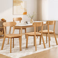 Artiss 4x Dining Chairs Wooden Cafe Lounge Rubber Wood Kitchen Seat