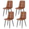 Artiss 4x Dining Chairs Retro PU Leather Brown Kitchen Cafe