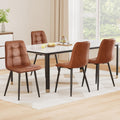 Artiss 4x Dining Chairs Retro PU Leather Brown Kitchen Cafe