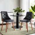 Artiss Dining Chairs Black PU Set of 2