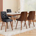 Artiss Dining Chairs Set 4 Black PU Leather