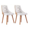 Artiss Dining Chairs Set 2 White PU