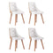 Artiss Dining Chairs Set of 4 White PU Leather