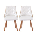 Artiss Dining Chairs Set of 4 White PU Leather