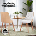 Artiss Dining Chairs Set of 4 White PU Leather